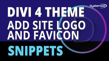 Divi 4 Snippets Add Site Logo And Favicon 👈