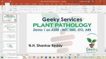 Recorded Demo Class 1 for ASRB - NET, SMS, STO, ARS - 2025 (Plant Pathology)