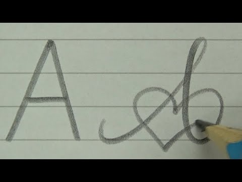 Print and heart font letters handwriting with pencil | Neat and clean |  Calligraphy - YouTube