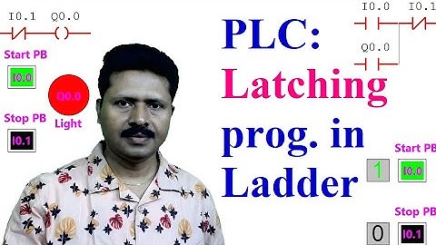 PLC programming:  Latching operation in Ladder using Simatic Step 7 and graphics using WinCC