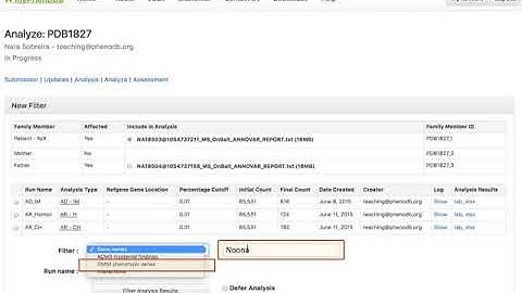 PhenoDB Filter Tutorial