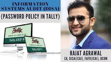 DISA | Set Password Policy in Tally | Security Controls