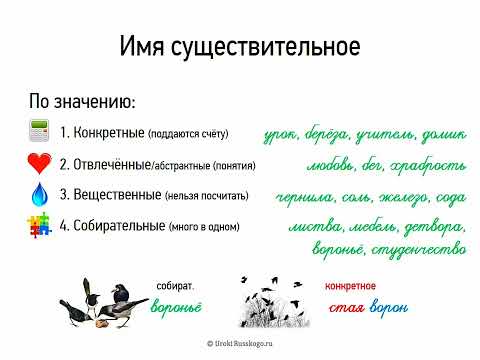 Понятие о существительном (6 класс, видеоурок-презентация)