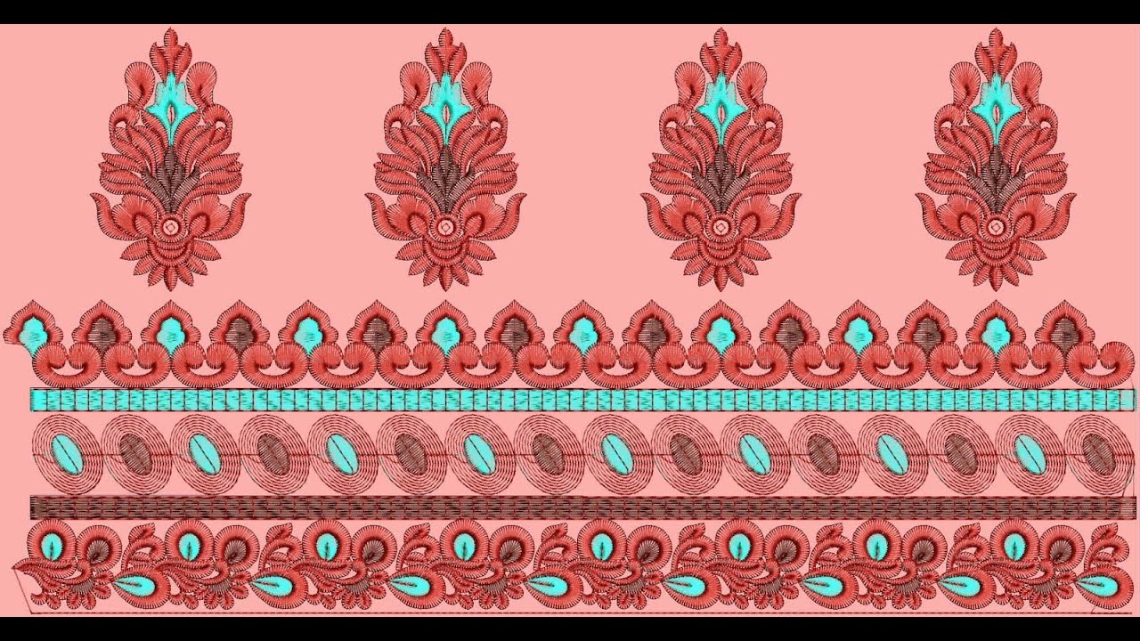 Designer Dupatta Border Clothing Embroidery Designs YouTube