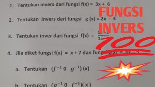 TRIK MUDAH MENYELESAIKAN SOAL FUNGSI INVERS