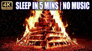 🎧 3H Hypnotic Storm & Wood Fire | Deep Sleep In 5 Minutes 4K