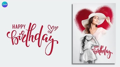 Maak een prachtig verjaardagskaartontwerp met behulp van het aangepaste grunge-frame van Canva