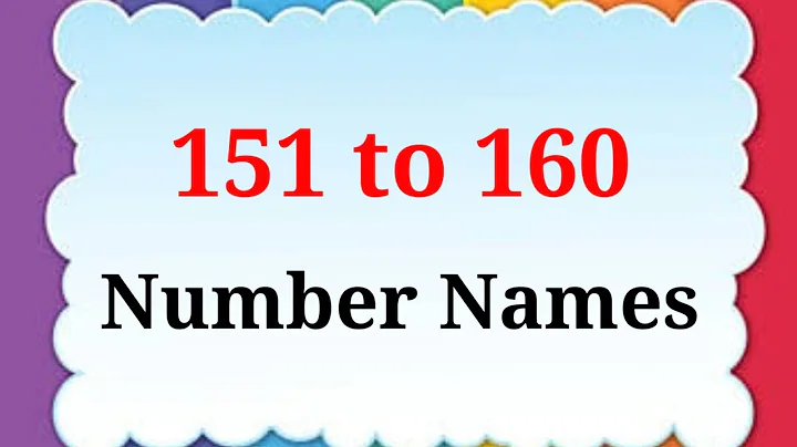 Numbers Name 151 to 160 in English