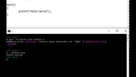 Hello World using Cygwin in Windows 10