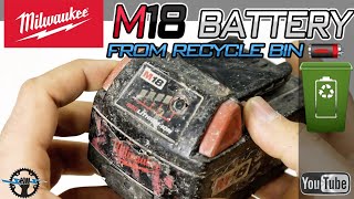Milwaukee M18 Lithium Battery Capacity Test after 20 YEARS!!! (From Recycle Bin)