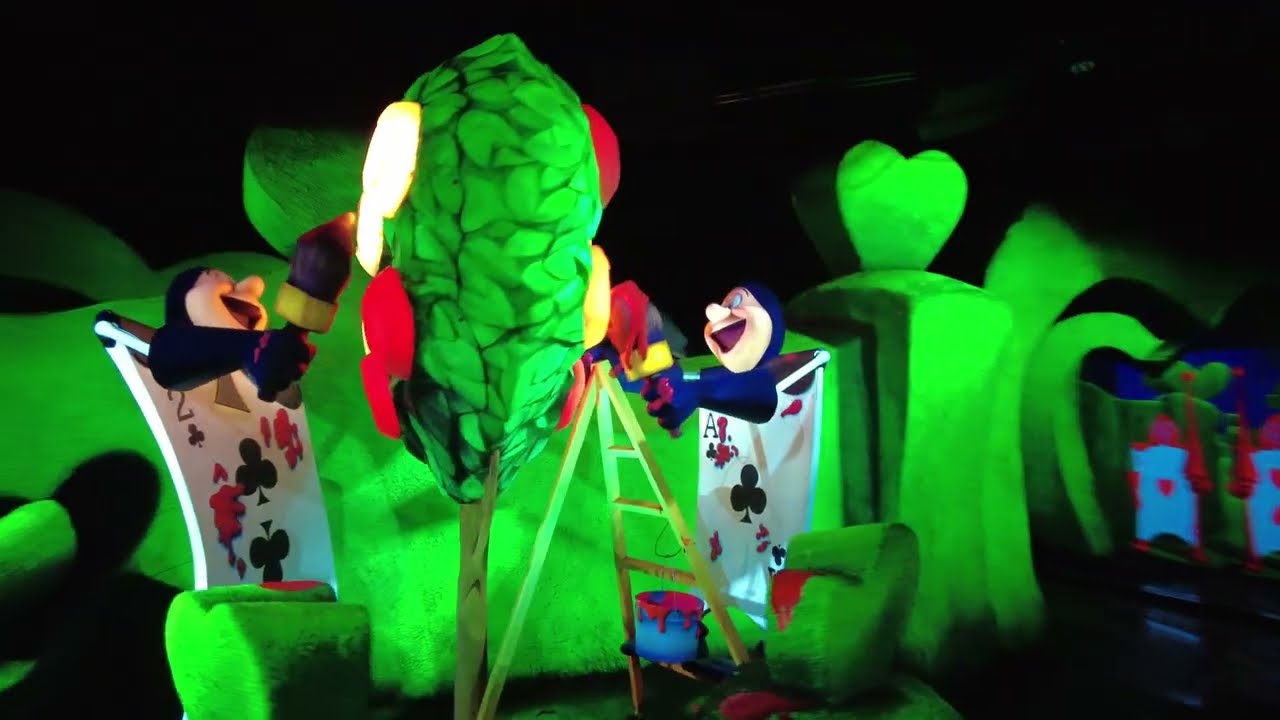 First on the Alice in Wonderland Ride After the Fireworks At Disneyland