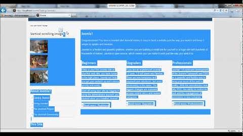 Vertical scrolling images joomla module