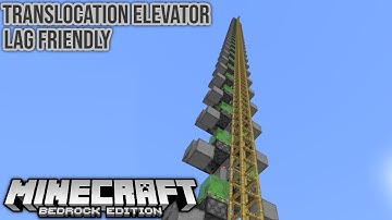 Fast Translocation Elevator for Minecraft Bedrock Tutorial 1.14