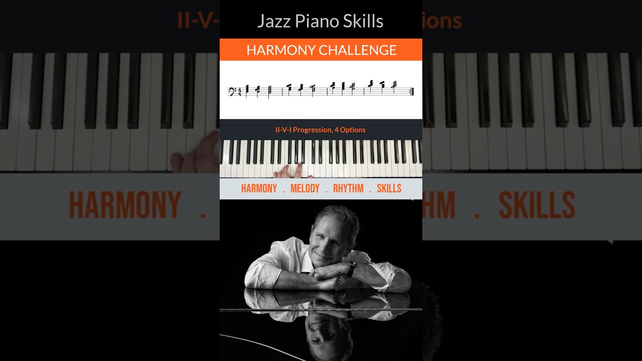 II-V-I Test 🔥 Can You Play all Four Options? #jazzpianolessons #jazzharmony #jazzchords