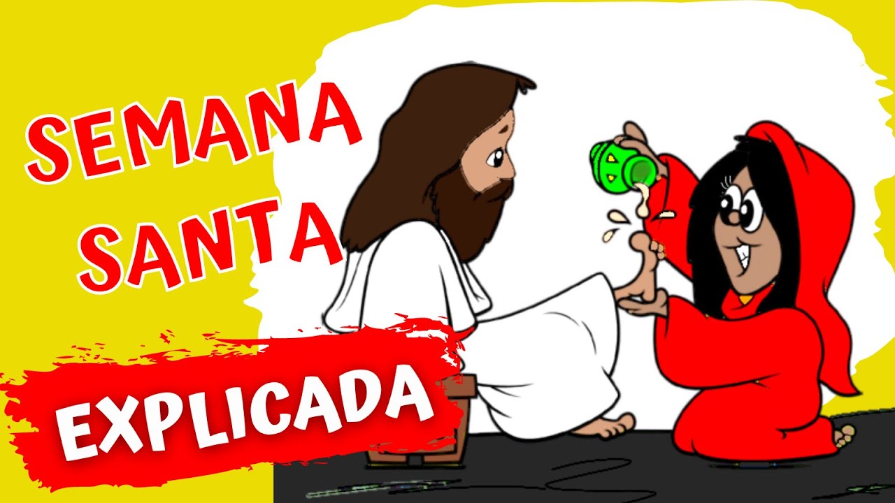 Semana Santa Explicada | Maria Unge os pés de Jesus | Segunda-feira Ano A | Desenho Bíblico Católico