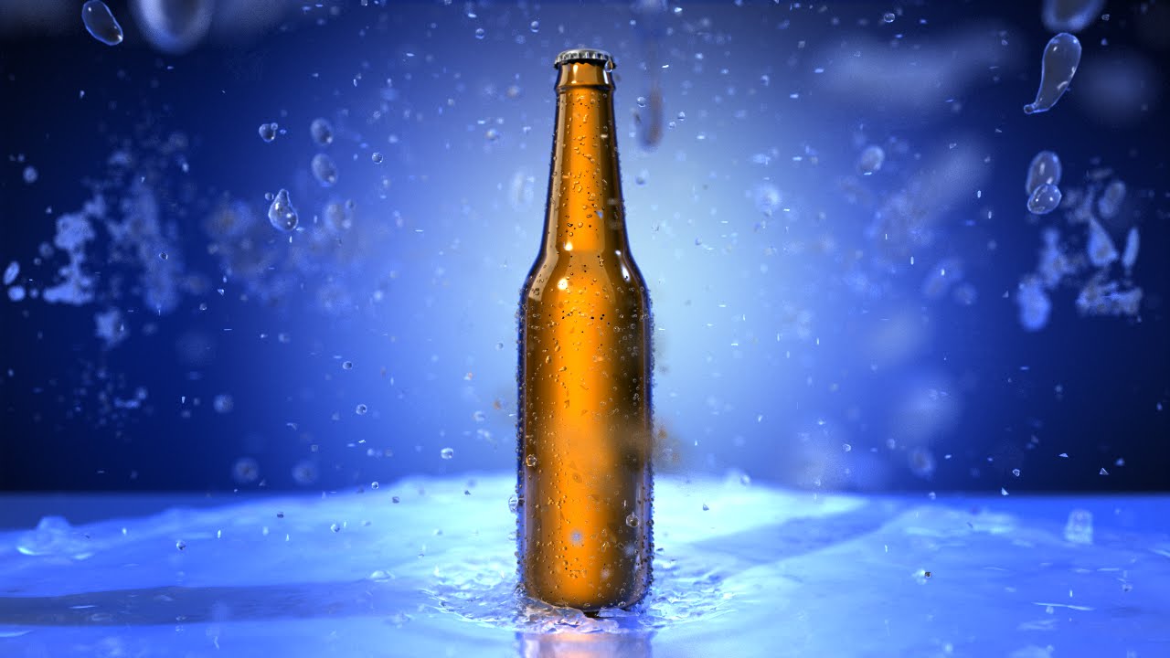 Bottle Splash [Blender + Lightwave3D] YouTube