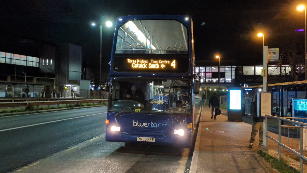 (On loan to Metrobus) Journey on Scania N94UD Omnidekka Bluestar 1003 on route 4!