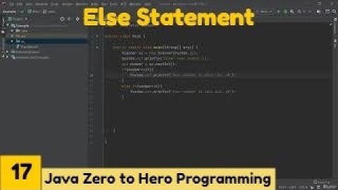 Else Statement || Java 2021Complete Java MasterClass Zero to Hero Programming || Udemy Course