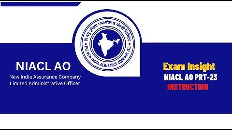 Instructions regarding NIACL AO PRT 2023