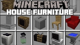 Minecraft FURNITURE HOUSE MOD / FRIENDLY ZOMBIE HOUSE!! Minecraft