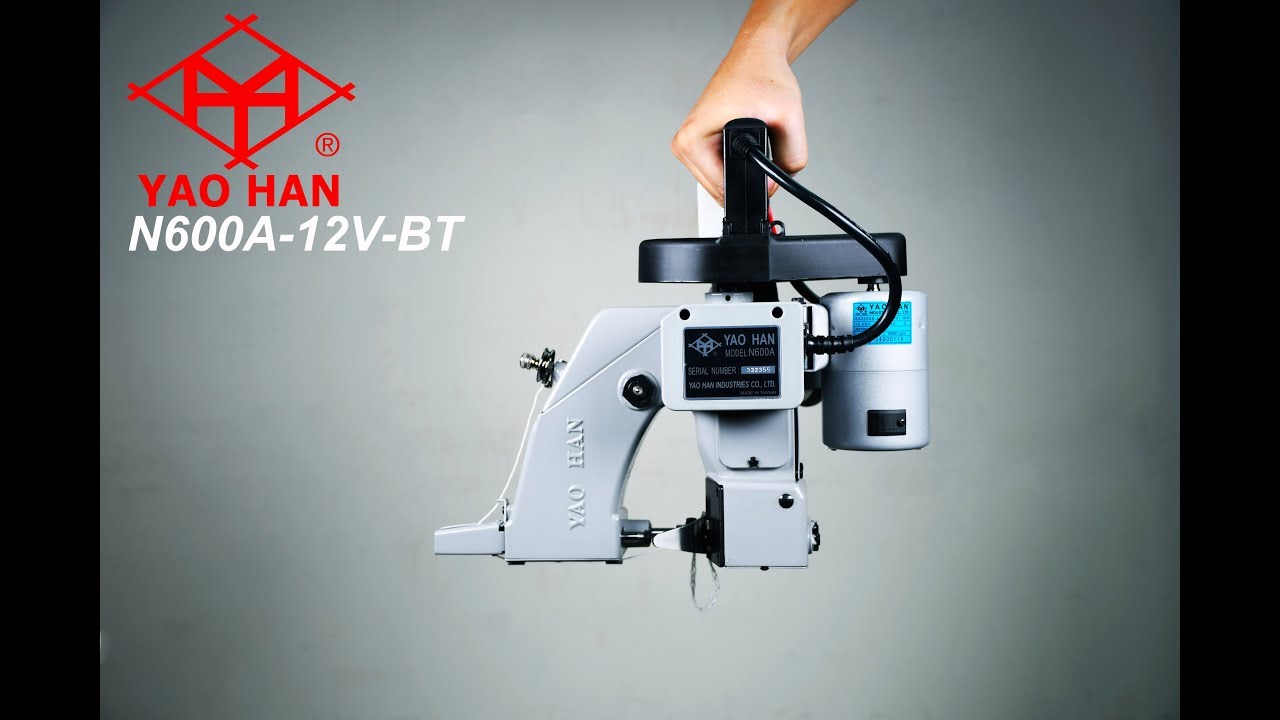 YaoHan N600A-12V-BTN portable bag closer W/battery - YouTube