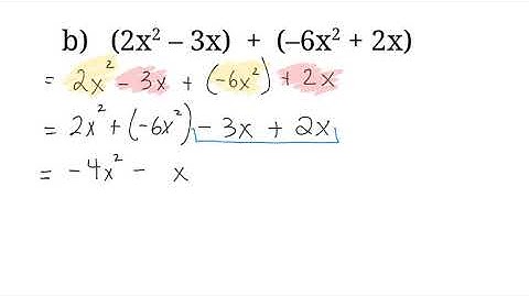 Adding & Subtracting Polynomials (MPM1D)