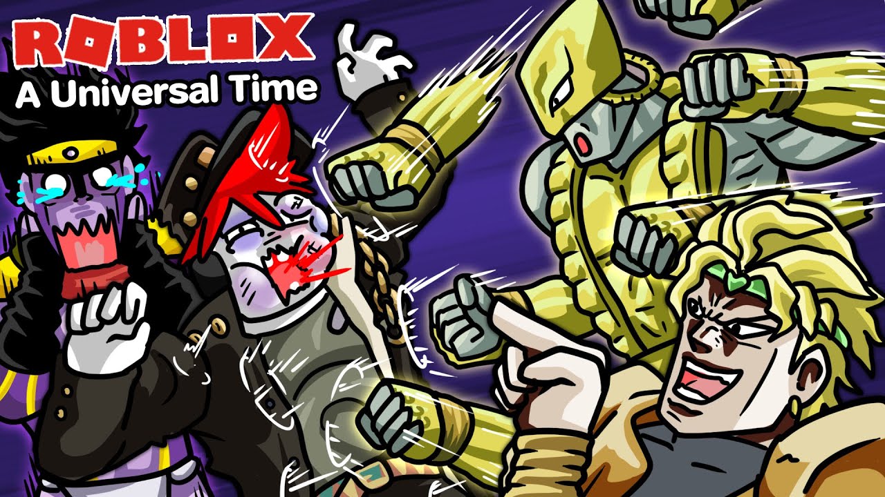 เกมjojo  Update  Roblox : A Universal Time เมื่อฉันโดนยำในเกม JoJo !!!