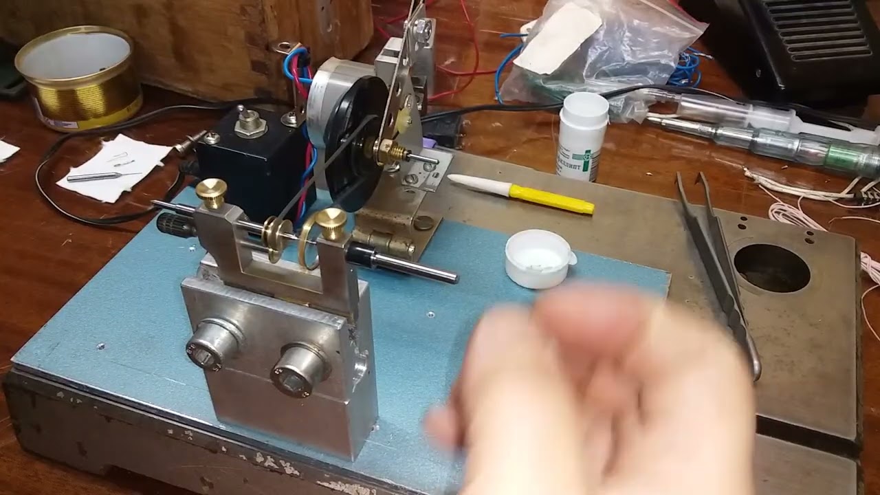 Сверление калёной оси сверлом 0,3 мм