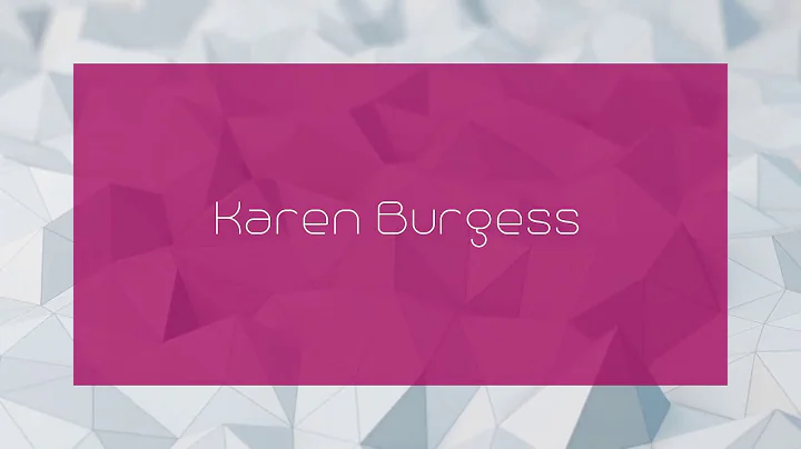 Karen Burgess - appearance