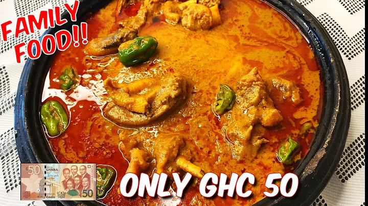 CHEAPEST AND DELICIOUS FAMILY FOOD FOR ONLY GH₵ 50||SUMPTUOUS  GHANAIAN PALMNUT SOUP AND FUFU 😋🥰
