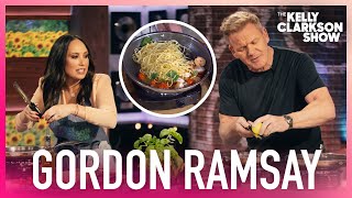 Gordon Ramsay Yells At Kelly & Cheryl Burke While They Race To Cook Shrimp Scampi In Under 5 Minutes