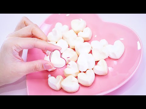 【ASMR】材料1つだけで作ったあまーいサクサククッキー Marshmallow Cookies Eating Sounds【咀嚼音】