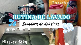 🪴PEQUEÑA rutina de lavado🧼🧺|LAVADORA HISENSE 18kg //día de lavado💦