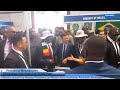 President Mnangagwa at the Zimbabwe International Trade Fair exhibition tours several select stands.