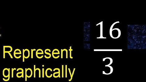 Represent 16/3 graphically . Graphic representation of fractions, graph