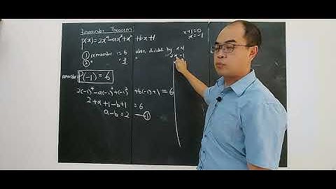 SUBTOPIC 6.2: REMAINDER THEOREM, FACTOR THEOREM AND ZEROS OF POLYNOMIALS (2)