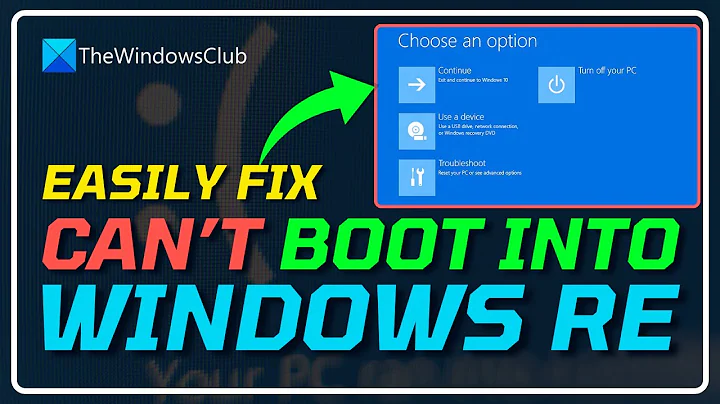 Fix Can't Boot Into Windows RECOVERY ENVIRONMENT (WINRE)? | Advanced Boot Options  [WINDOWS11/10]