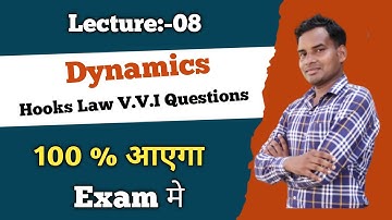 Hooks Law Bsc Mechanics | Definition of Horizontal Elastic String | Bsc Mechanics 2nd year | 8