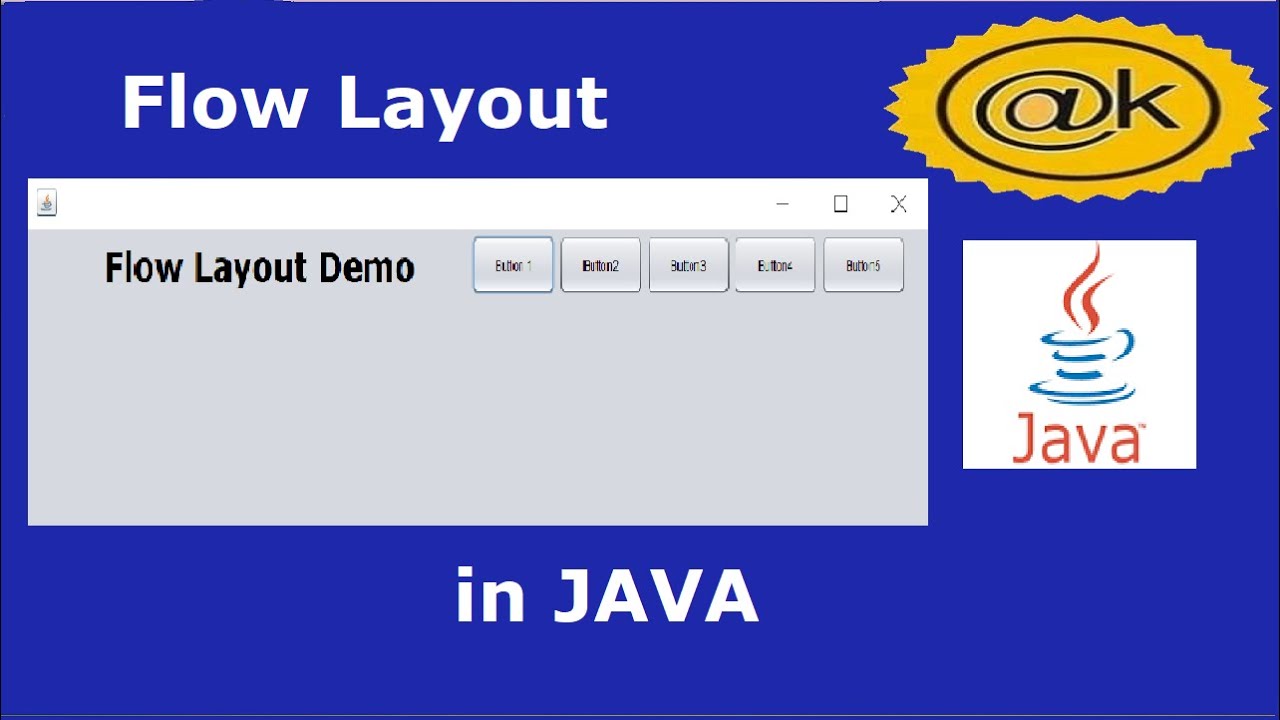 How to set flow layout of a frame in JAVA - YouTube
