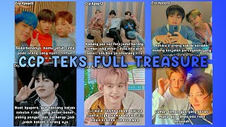 KUMPULAN CCP TEKS FULL TREASURE || SERU, LUCU, BUCIN, SEDIH, KEREN || PART 1🌺