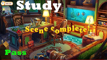 Manor Matters hidden objects #68 Study HD - Pass no boosters |donut, knife, dog, graduation cap, owl