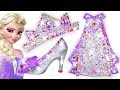 ✨ Play Doh Making Colorful Sparkle 💖 Disney Princess Frozen Elsa Dress High Heels Crown Castle Toys