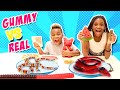 REAL FOOD VS GUMMY FOOD CHALLENGE