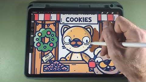 ASMR Drawing on iPad 🎄 Festive Christmas Market 🎅