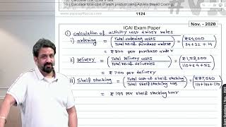 CA Inter Costing | Nov 2020 Exam Question 5(b) | Solution By CA Vinod Reddy