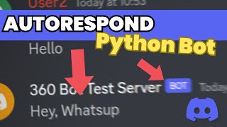 Easy AUTORESPOND bot in Python for your discord server (Full beginner tutorial)