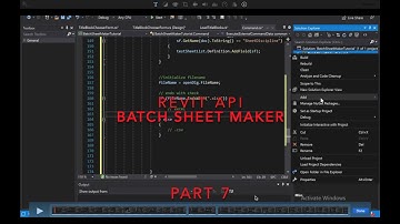 Revit API - Batch Sheet Maker - Part 7 - Excel Reader Set Up