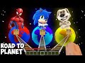 I found SECRET ROAD TO SONIC PLANET and SPIDER MAN PLANET and TALKING BEN PLANET in MINECRAFT !