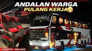 Rp 550.000 BUS TINGKAT MEWAH BERANGKAT MALAM‼️Trip Malang - Jakarta with MTrans Double Decker