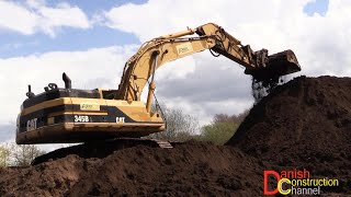 Great Sounding Cat 345B Excavator Stripping Topsoil